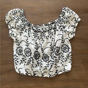 Embroidered crop top
